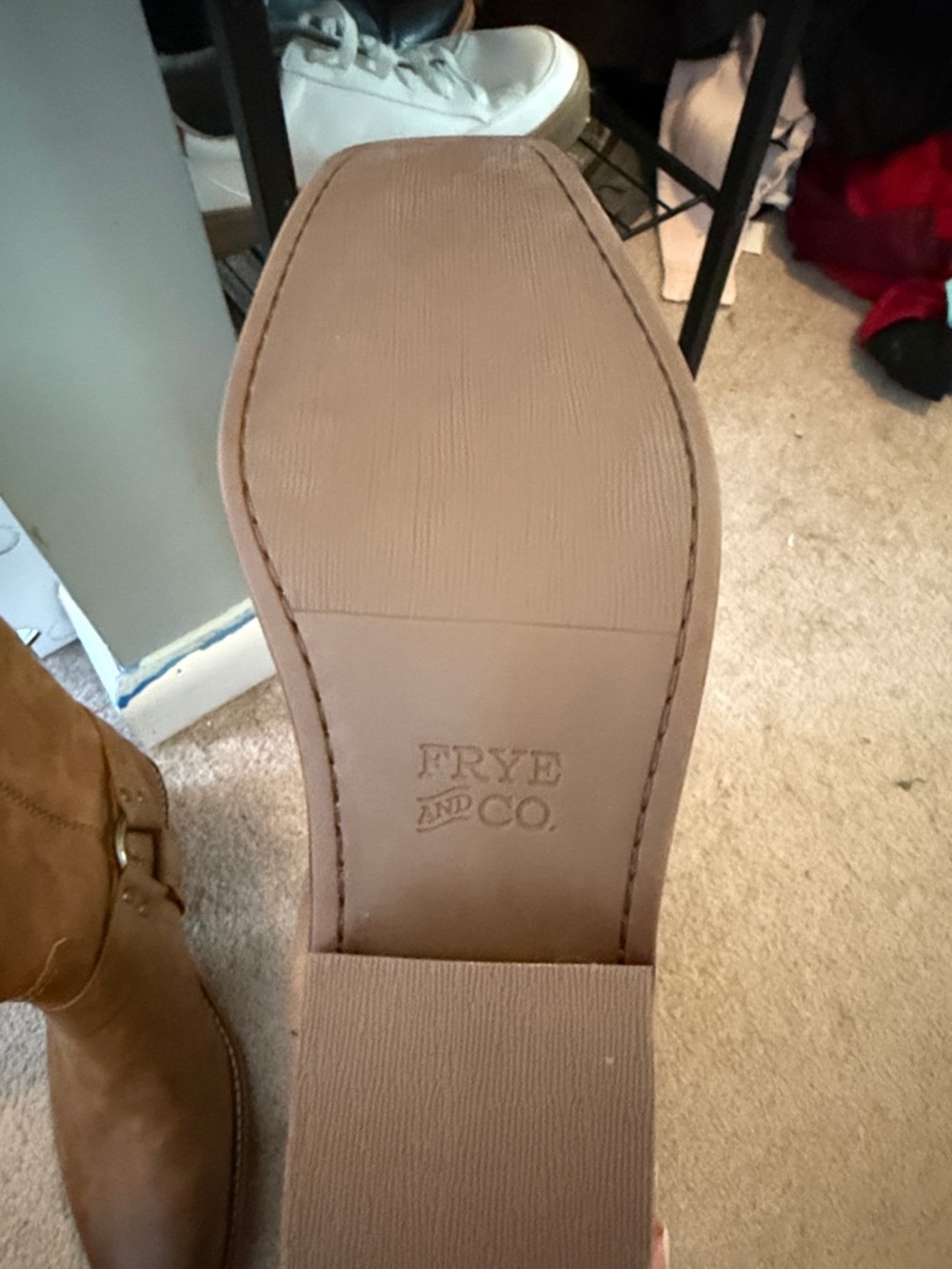 Frye Brown Harness Style Mid-Calf Western Boots - Picture 4 of 4